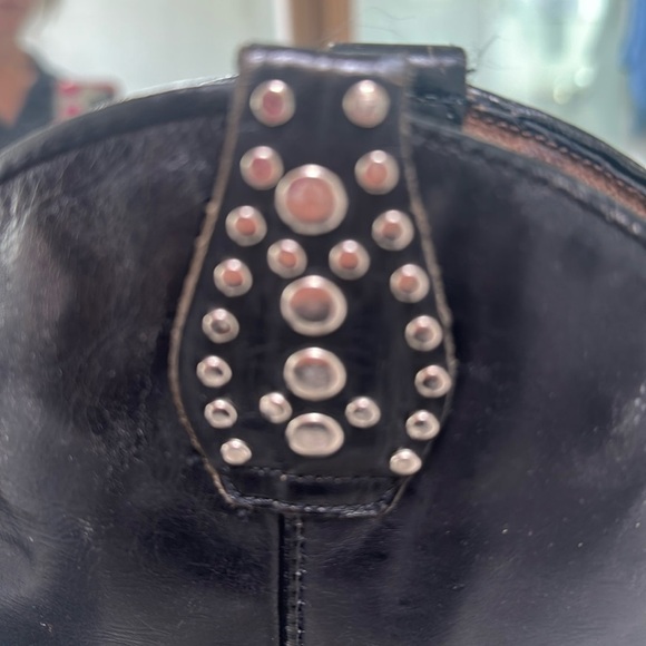 Vintage Guess by Georges Marciano Black Leather Studded Cowboy Boots - Picture 5 of 5